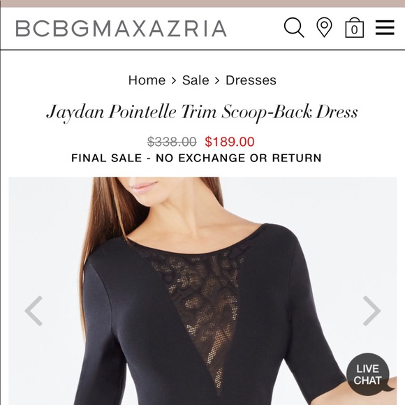 BCBG Black Jaydan Pointelle Trim Scoop-Back - Med - Picture 3 of 6